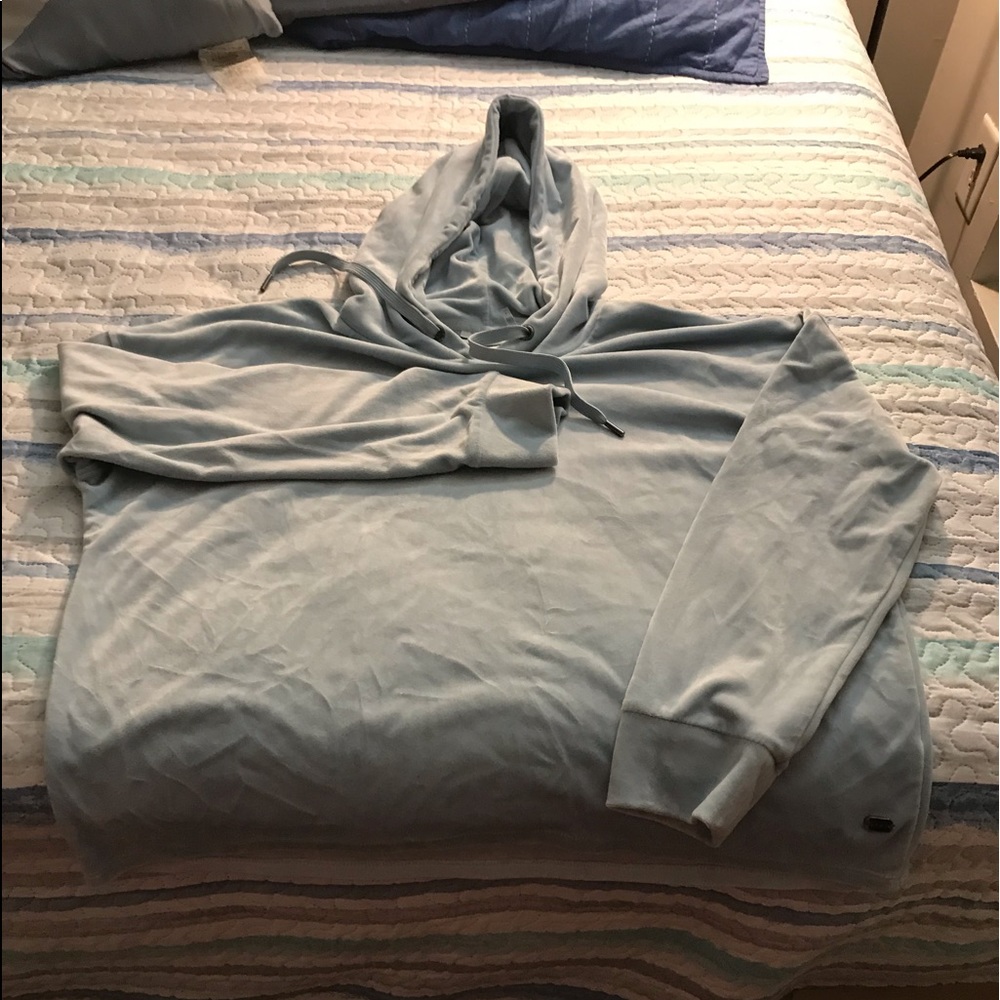 DKNY hooded velour sweatshirt. Size Large